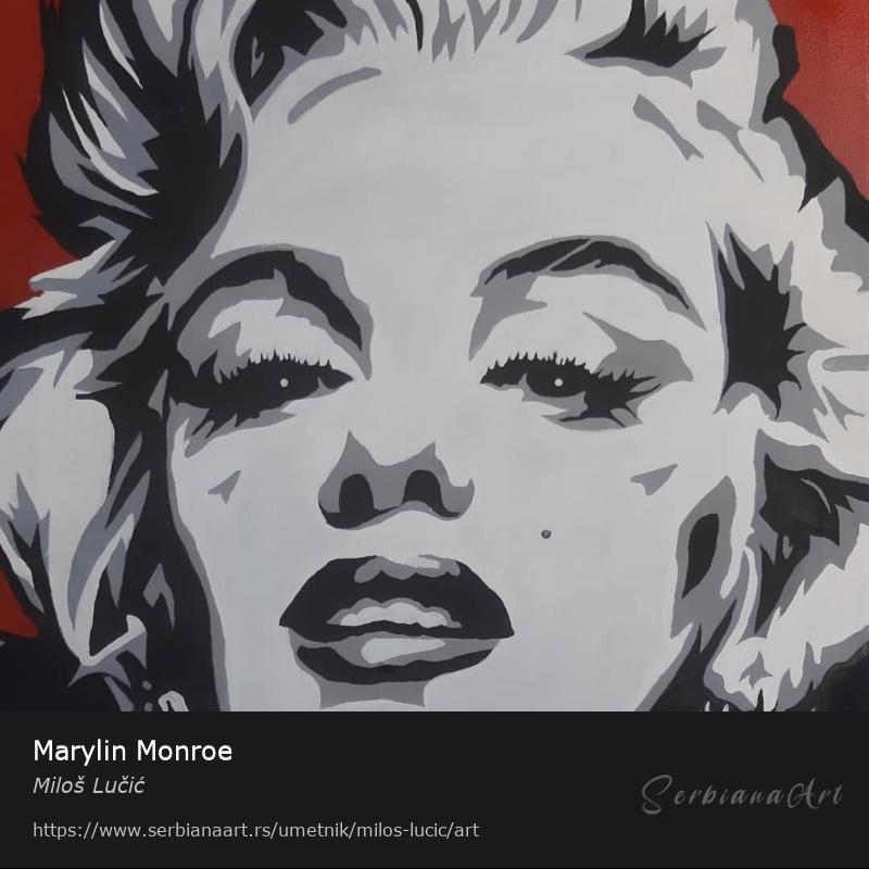 Marylin Monroe, Tempera/Canvas, Miloš Lučić