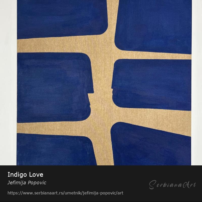 Indigo Love, Acrylic/Canvas, Jefimija Popovic