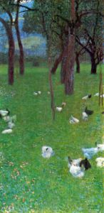 After the rain (garden with chickens in St. Agatha)