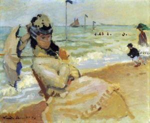 Camille on the beach at Trouville