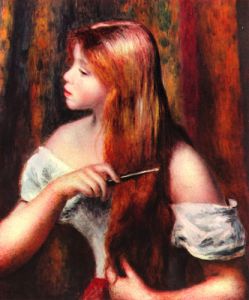 Combing girl