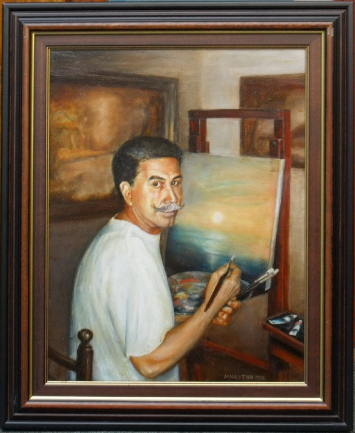 Portrait with the easel