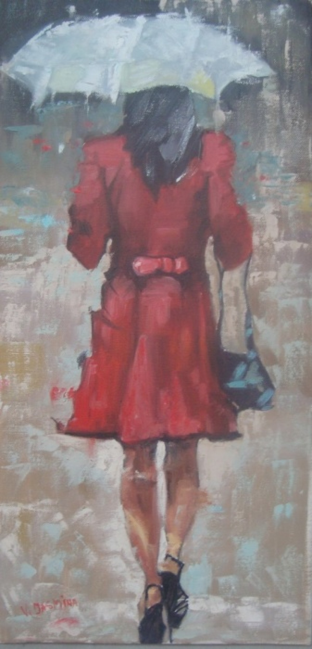 girl on the rain