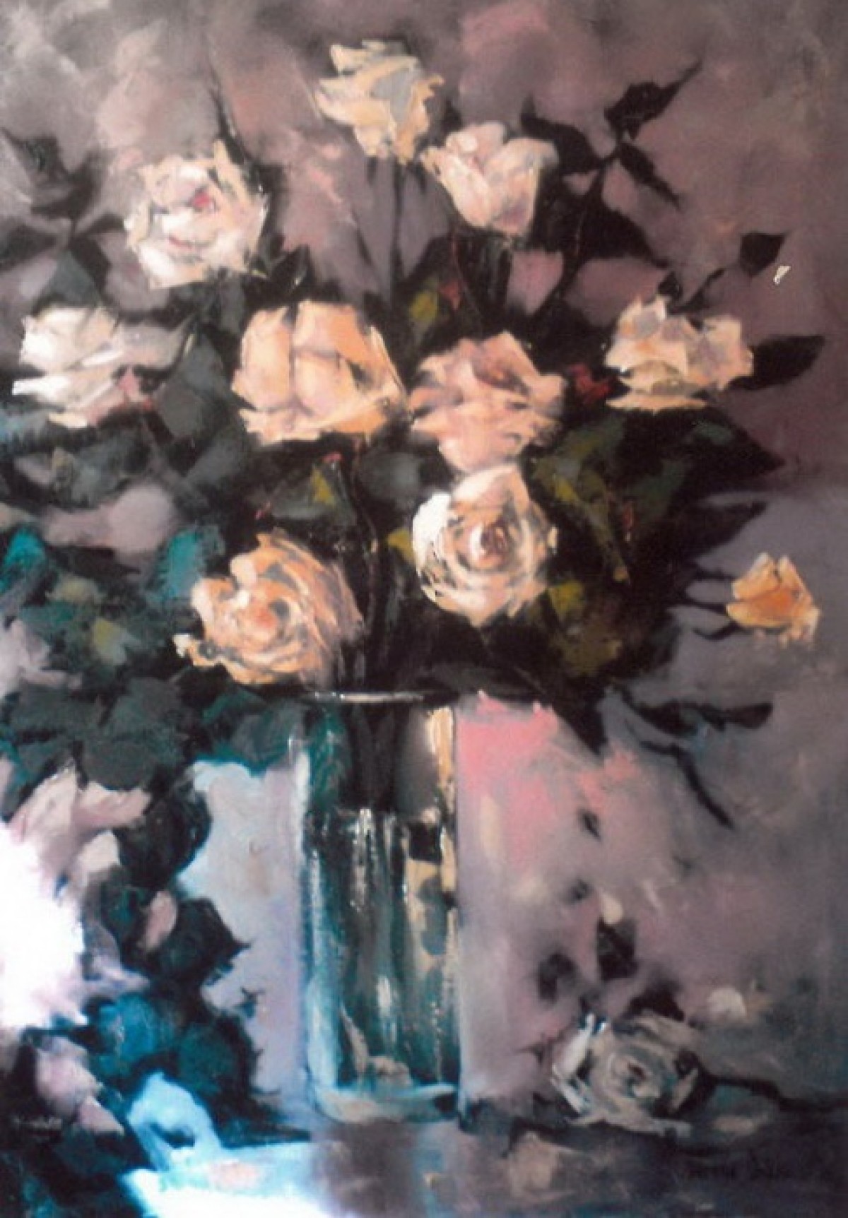 roses in a vase
