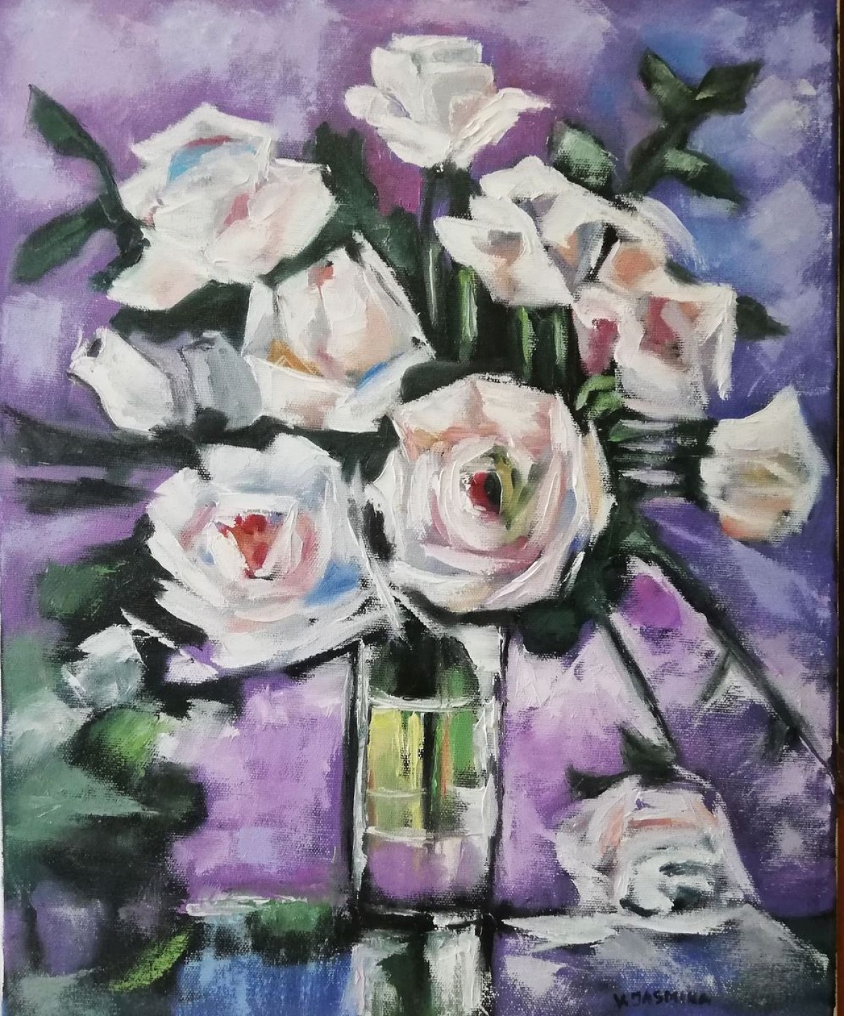 roses in a vase