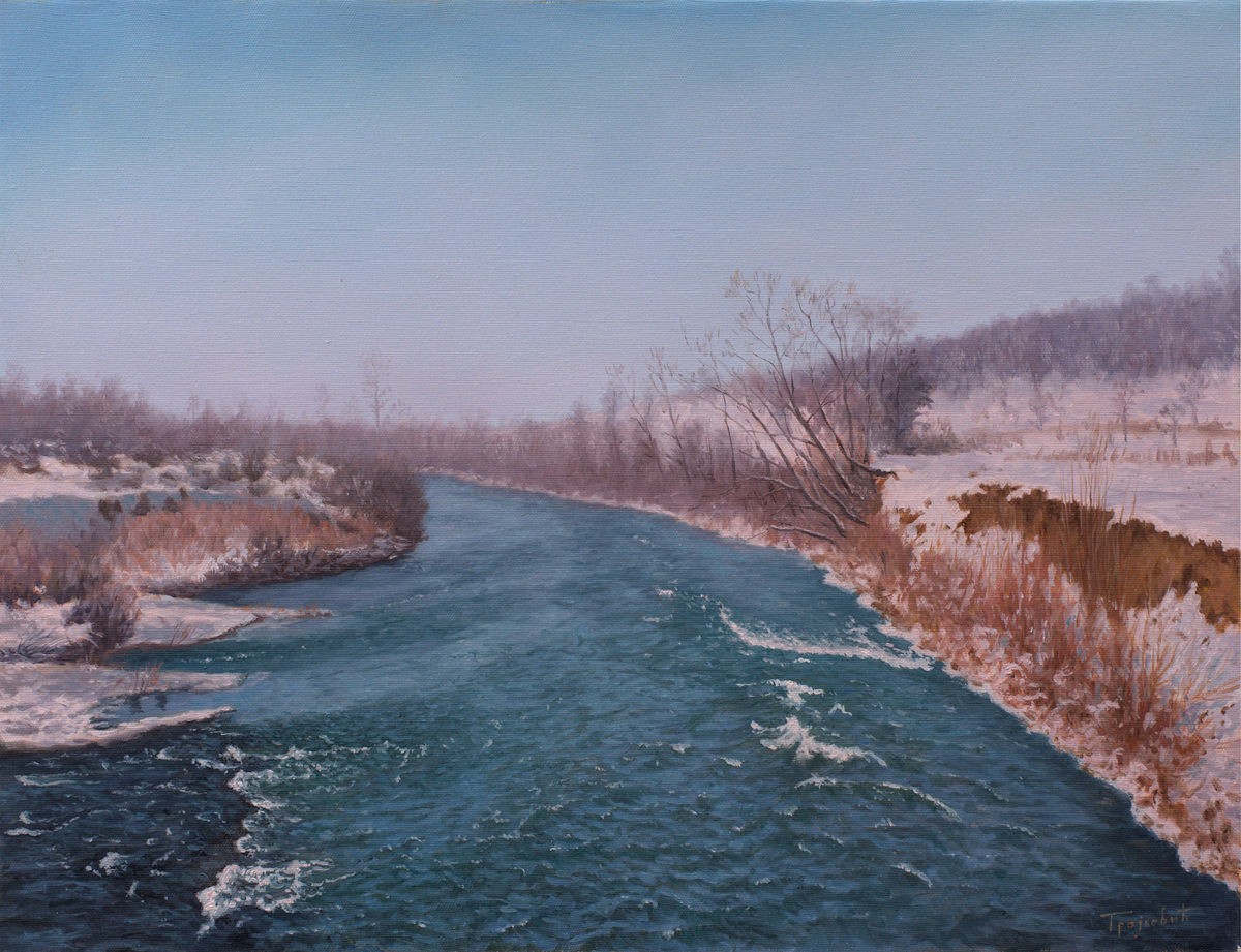 View from the Old Bridge in Winter