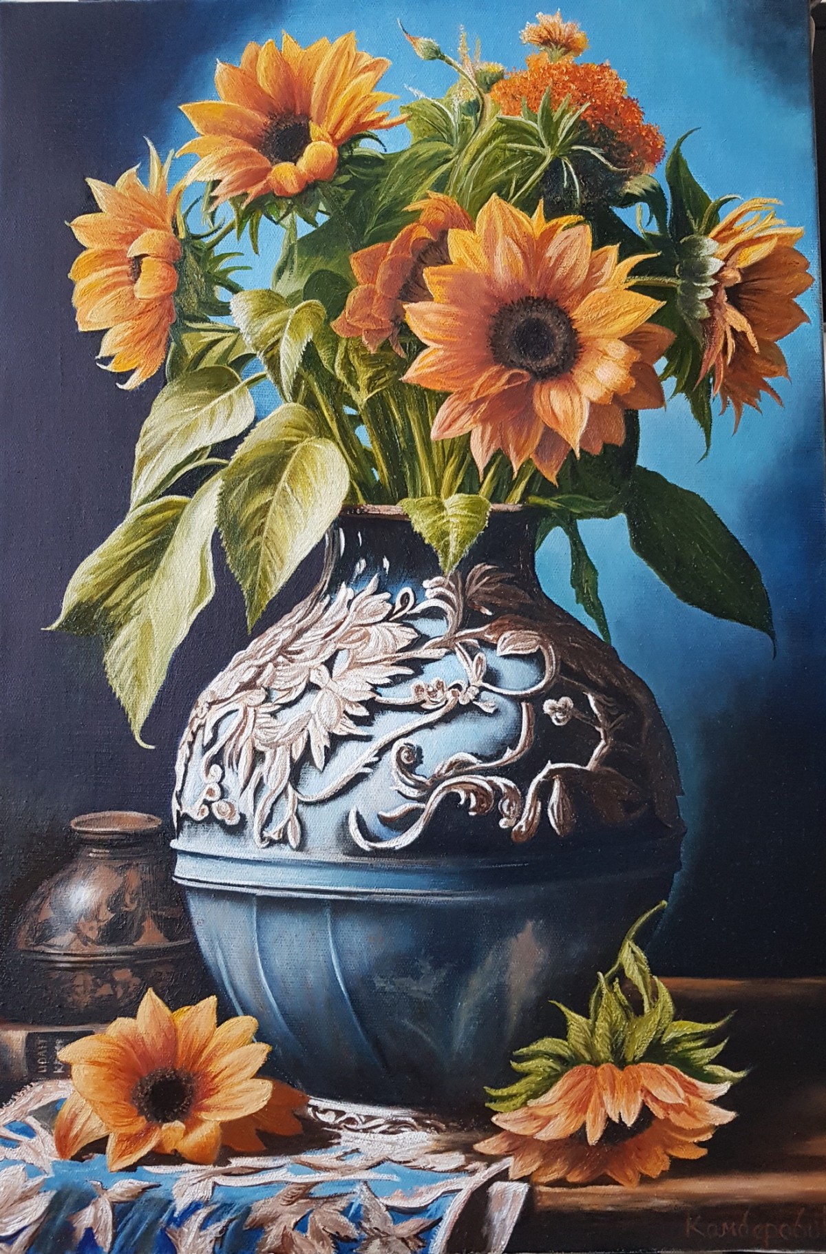 Sunflowers in a vase