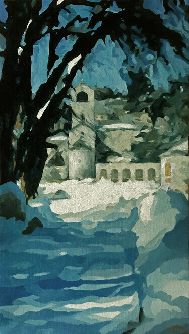 Cetinjski Manastir, pod snijegom, autor Vucekovic Predrag