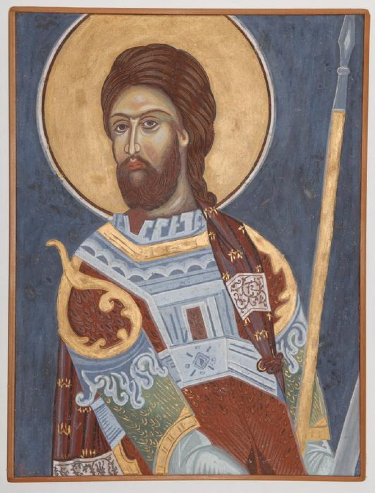 Serbia, Resava, The Holy Warrior Nikitas, detail, copy of fresco