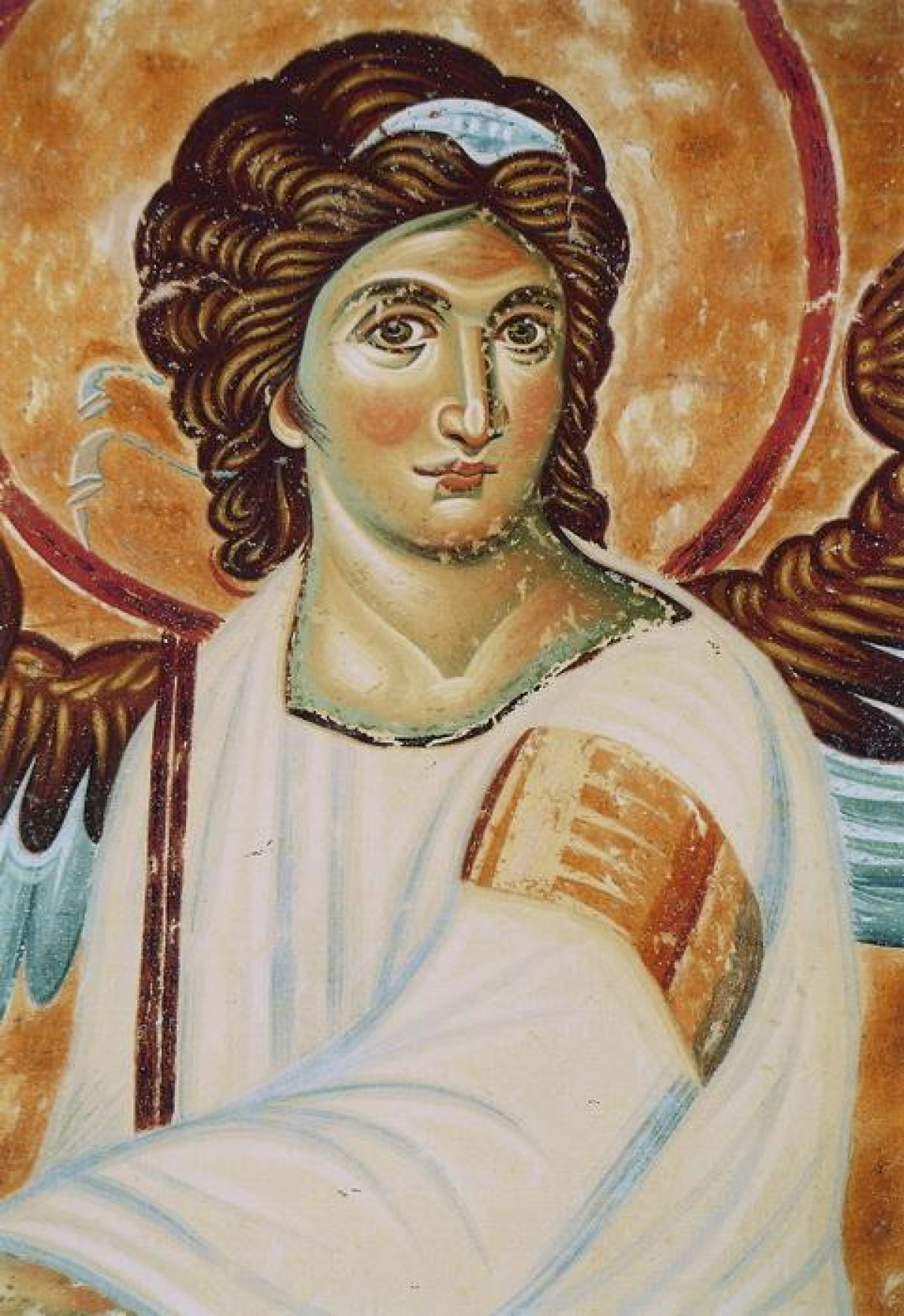 Serbia, Monastery Mileseva, White Angel, detail, copy of the fresco