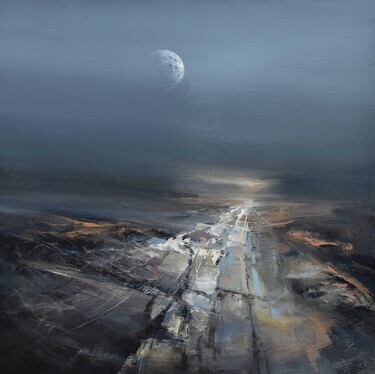" Agartha - The Rising Of The Ancient Moon ", painting Grozdanovski Ivan