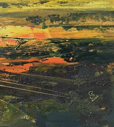 " Agartha - Finding Sunshine in the Rain ", painting Grozdanovski Ivan