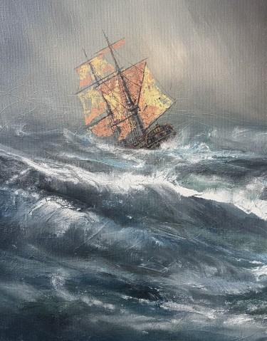 Harbor of destroyed dreams - The Storms of Life 4, painting Grozdanovski Ivan