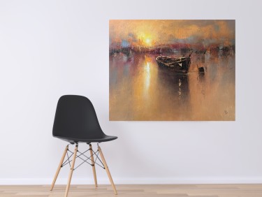 Harbor of destroyed dreams - Left to time, painting Grozdanovski Ivan