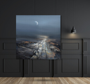 " Agartha - The Rising Of The Ancient Moon ", painting Grozdanovski Ivan