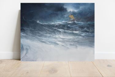 " Harbor of destroyed dreams - The Storms of Life ", painting Grozdanovski Ivan