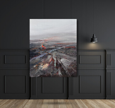 " Agartha - Ancient Crossroads - 6 ( Red River ) ", painting Grozdanovski Ivan