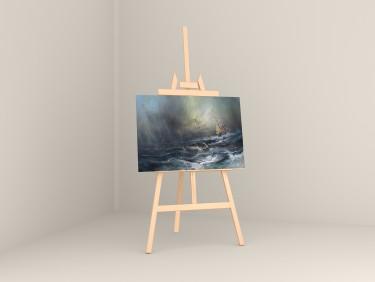 Harbor of destroyed dreams - The Storms of Life 4a, painting Grozdanovski Ivan