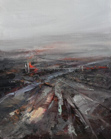 " Agartha - Ancient Crossroads - 6 ( Red River ) ", painting Grozdanovski Ivan