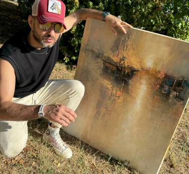 Harbor of destroyed dreams - Look At Your Home, Angel, painting Grozdanovski Ivan
