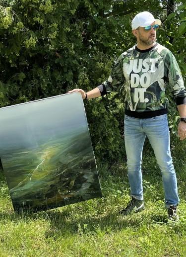 Agartha - The Rainy Valley - 4, painting Grozdanovski Ivan