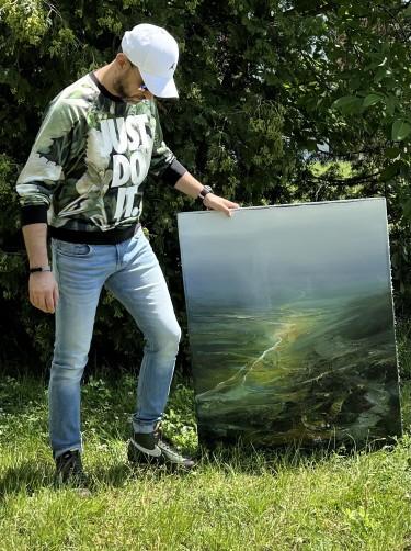 Agartha - The Rainy Valley - 4, painting Grozdanovski Ivan