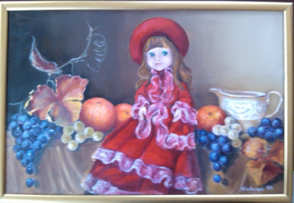 still life with a doll