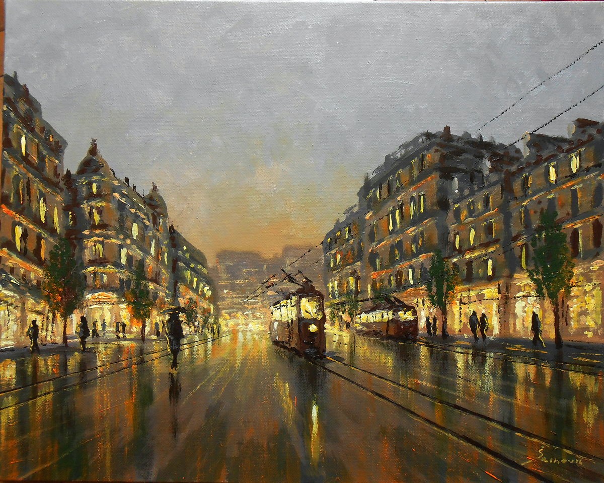 Rainy boulevard