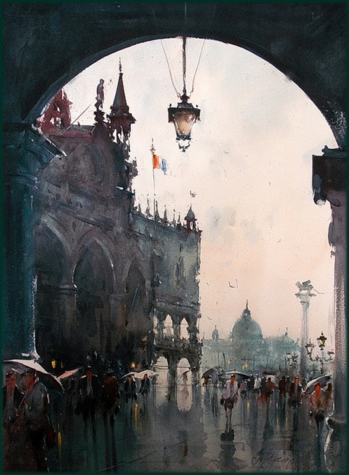 After rainy day in Venice,