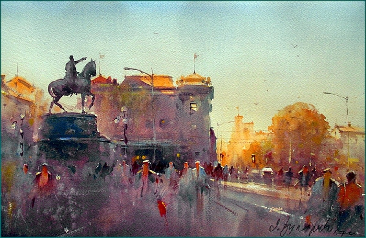 Late afternoon on the square