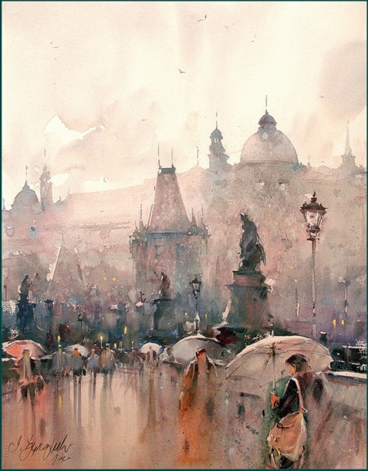 Umbrellas on the Charles Bridge