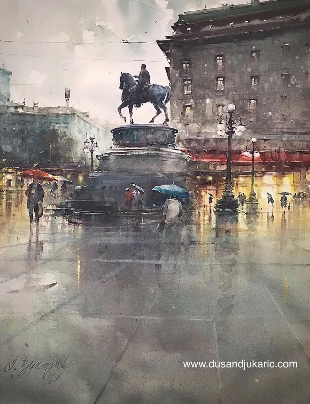 The smell of rain on the Square