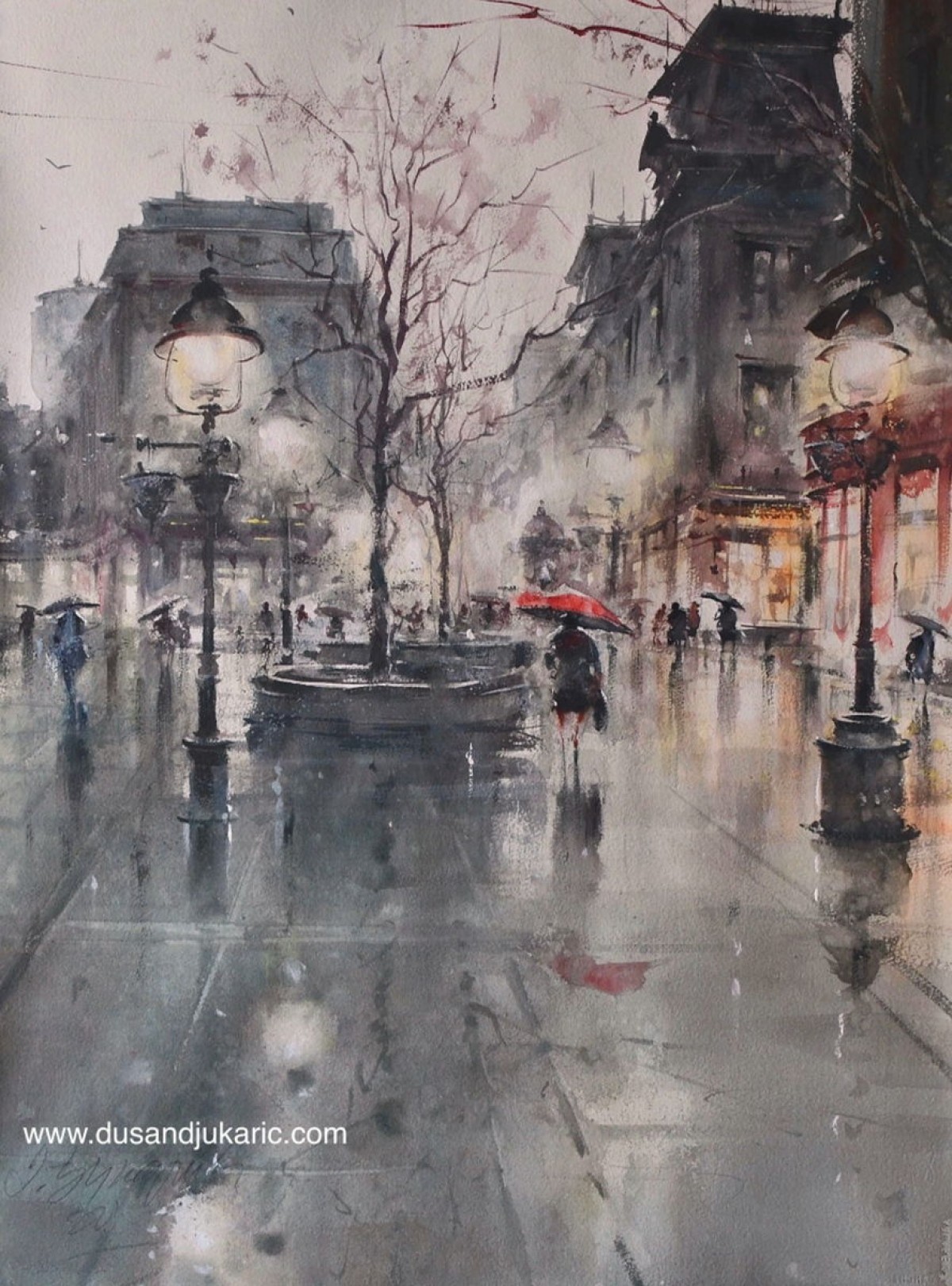 Under the light of the streetlamps in Knez