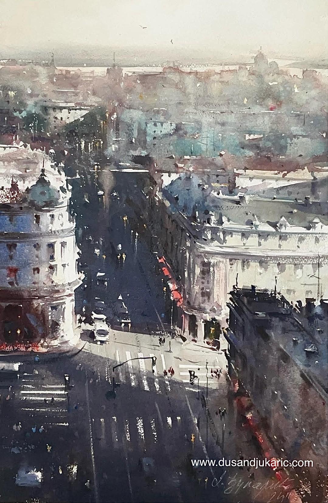 Morning in city