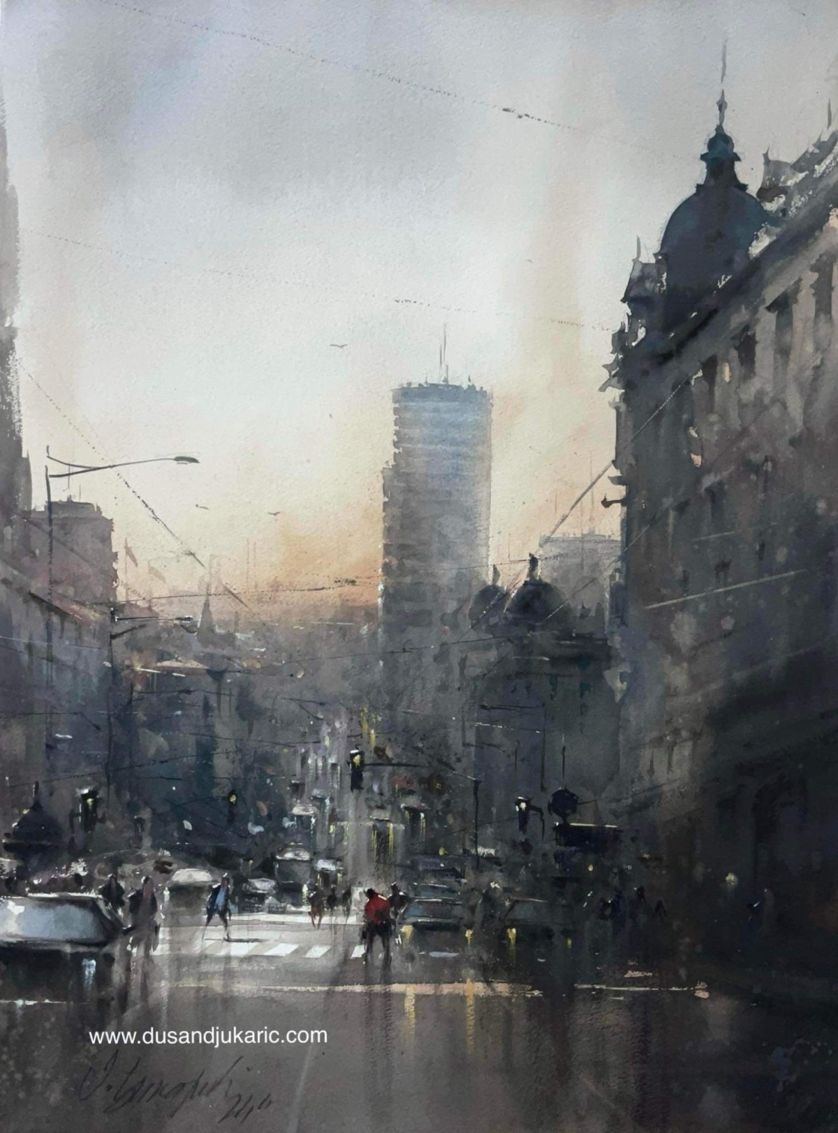 View down the street