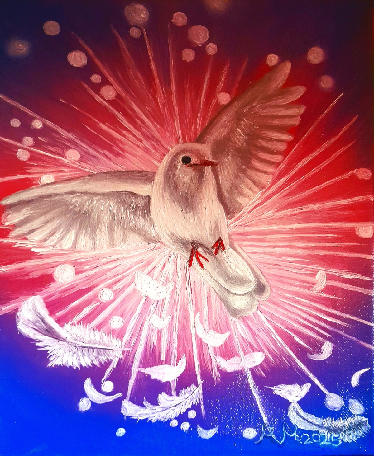 White the pigeon