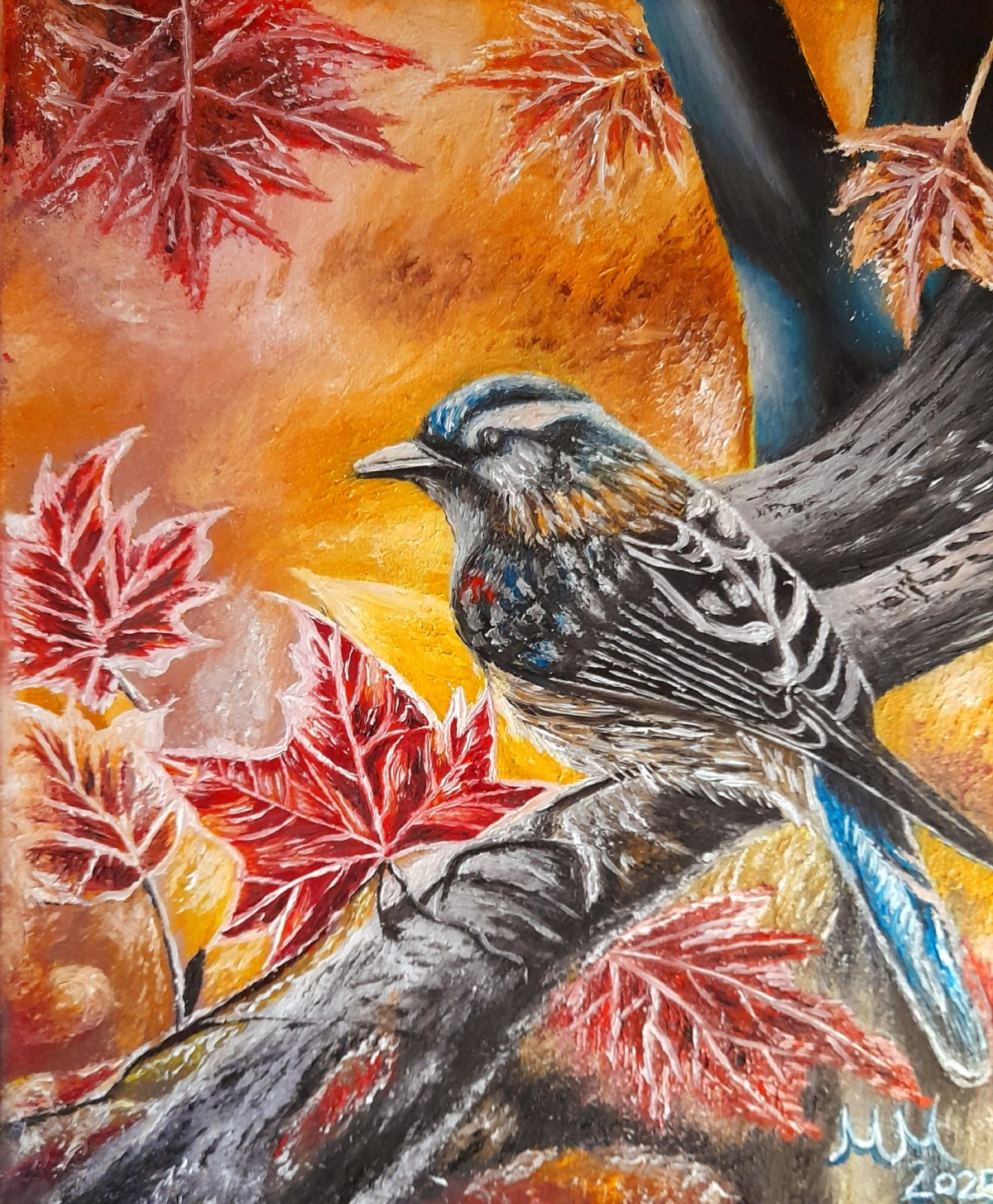 The birds in a tree