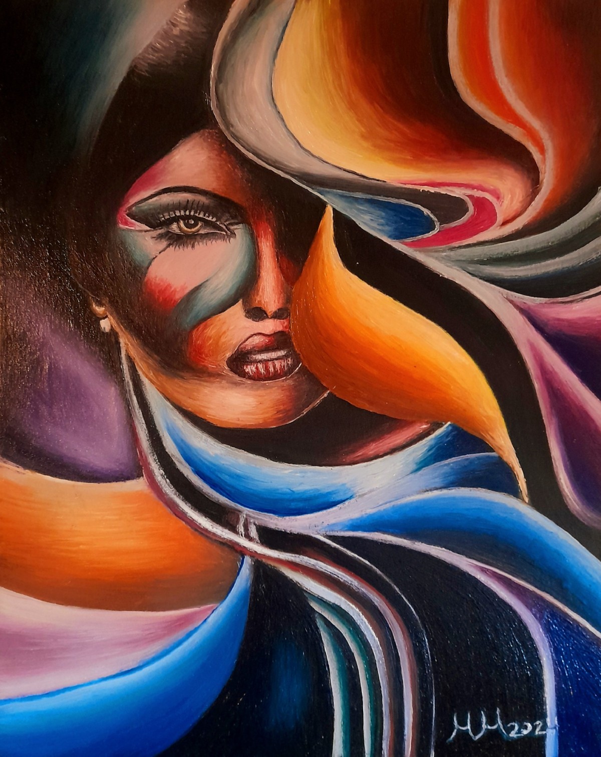 View under the mask