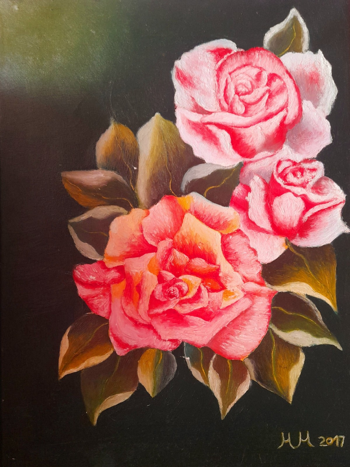 Three rose