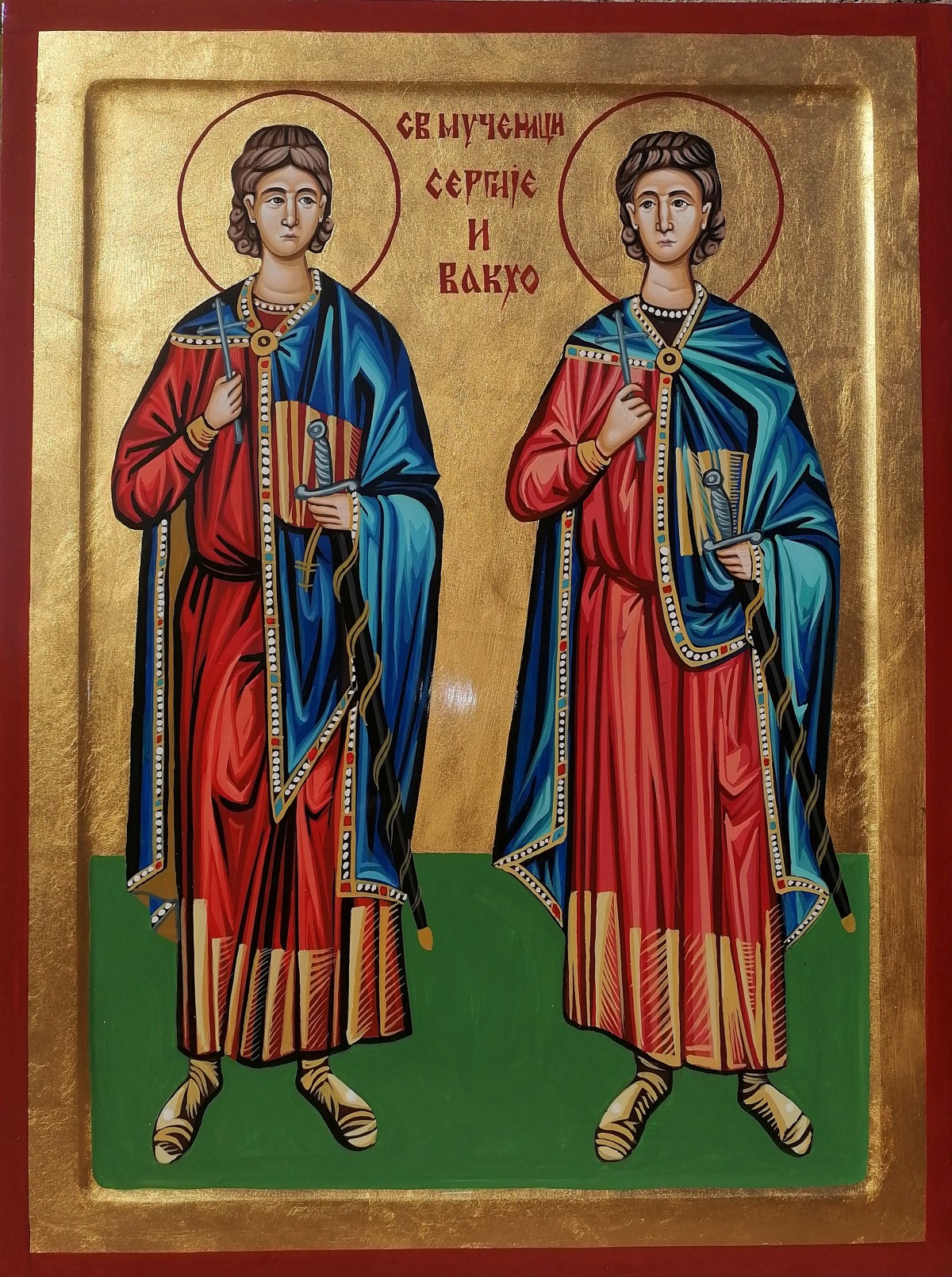 Orthodox icon "Sveti Sergije i Vakho" , dimensions 50x40cm