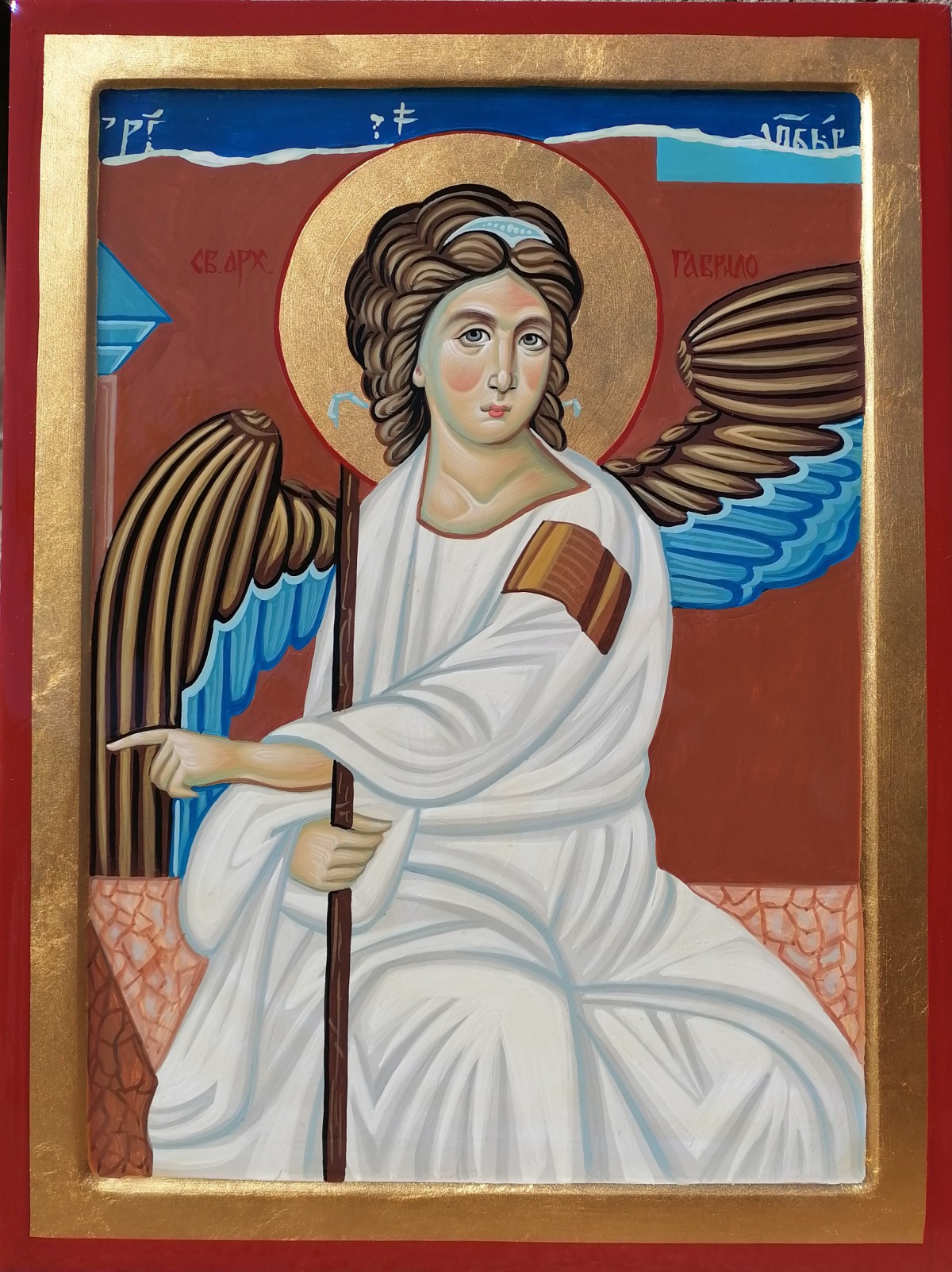 Ikona- Sveti Arhangel Gavrilo, dimenzije 40x30 cm