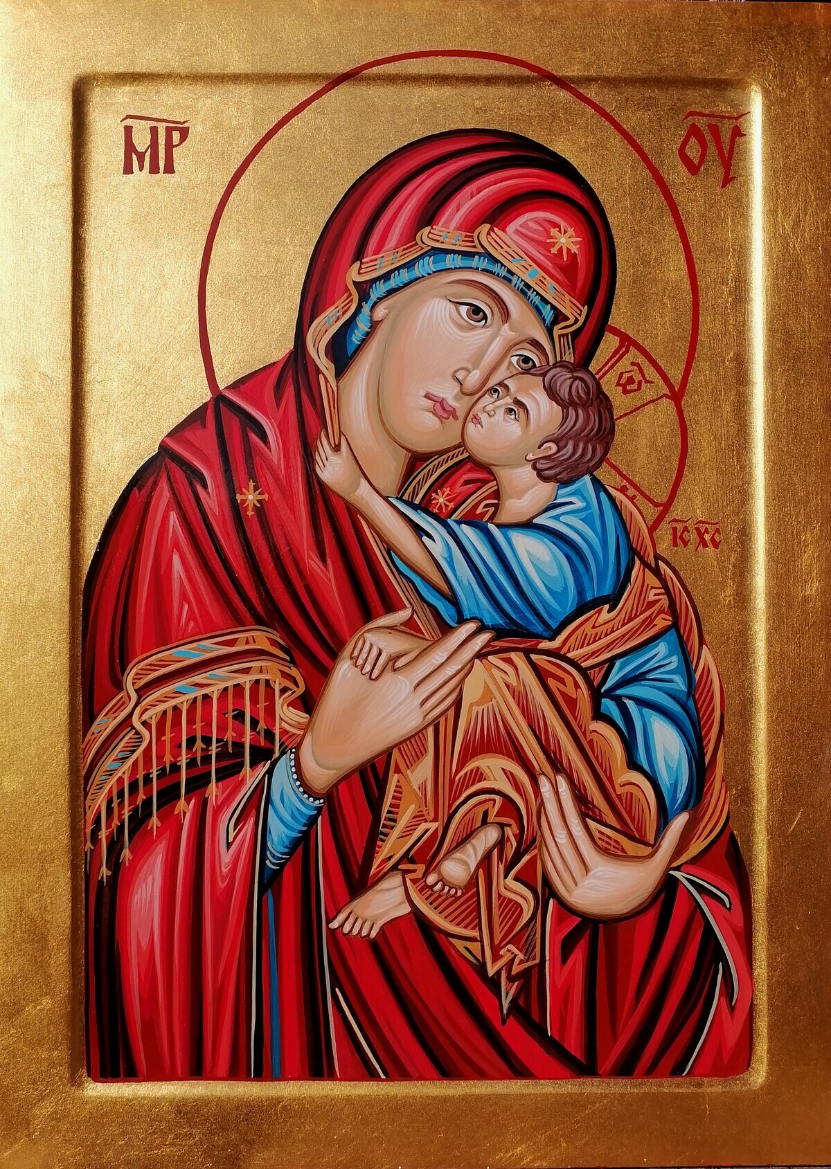 Orthodox icon "Presveta Bogorodica" dimensions 26x36 cm