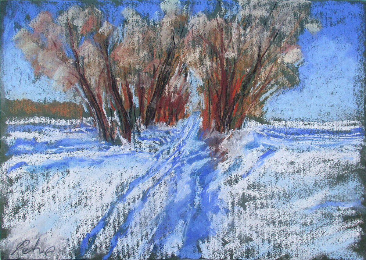 Tree row in January