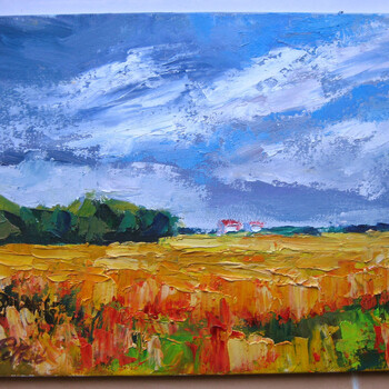 Wheat field, painting Petrić Gordan