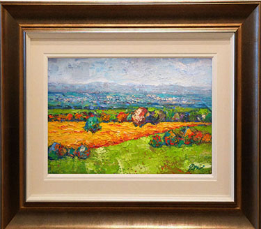 A view of the wheat field, painting Petrić Gordan