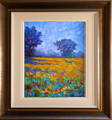 Flower field, painting Petrić Gordan