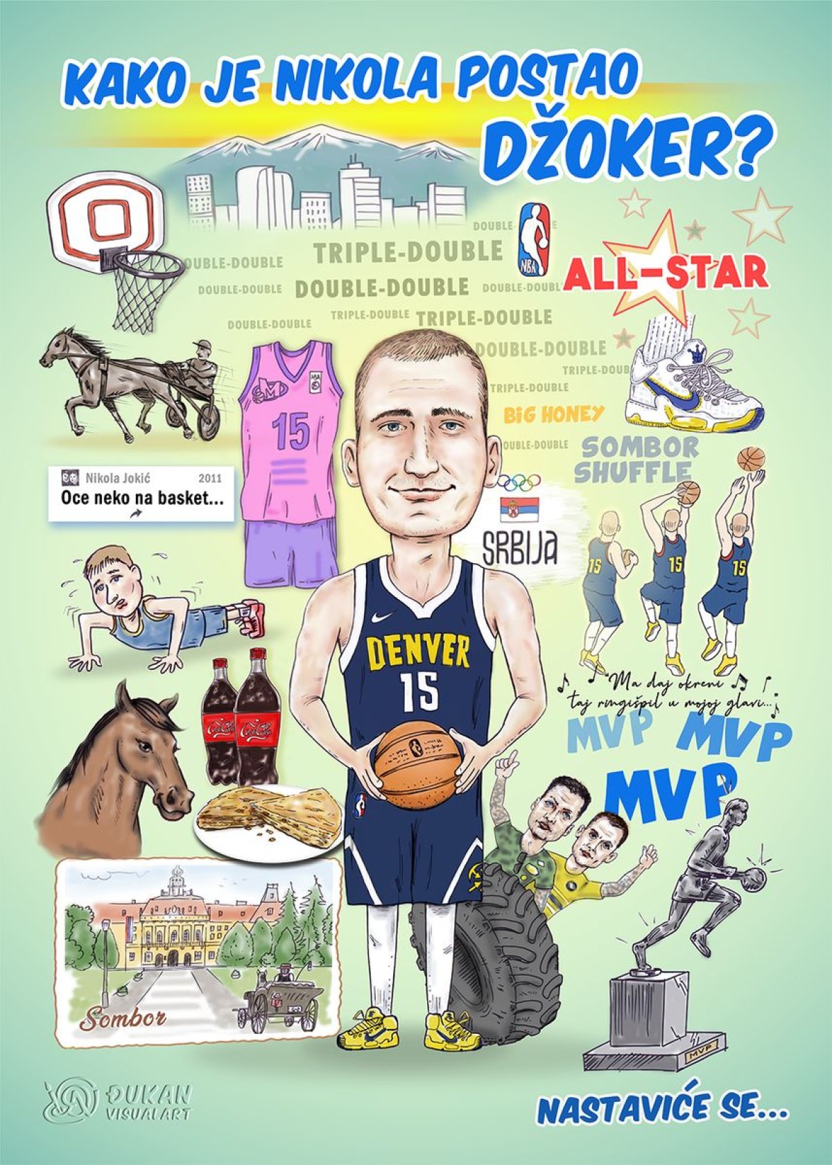 Caricature - illustration for Nikola JokiÄ‡