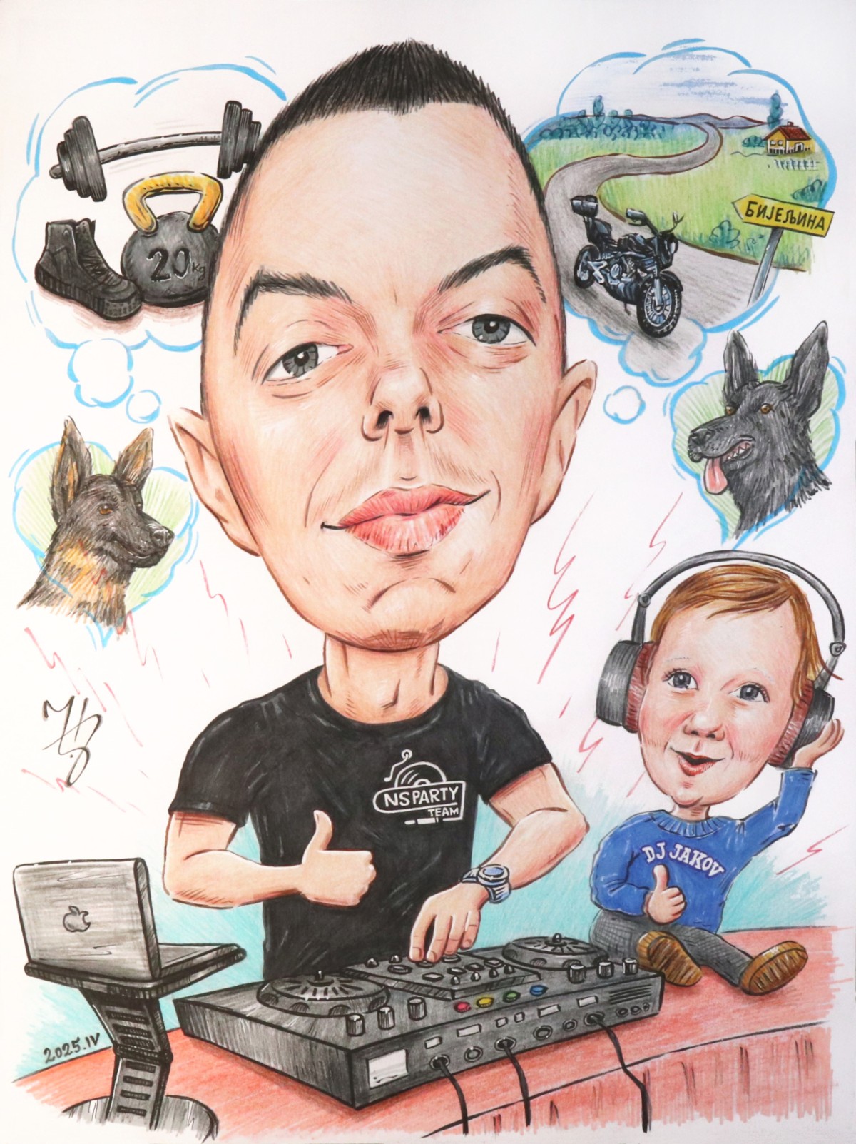 DISC JOCKEY - PORTRAIT CARICATURE