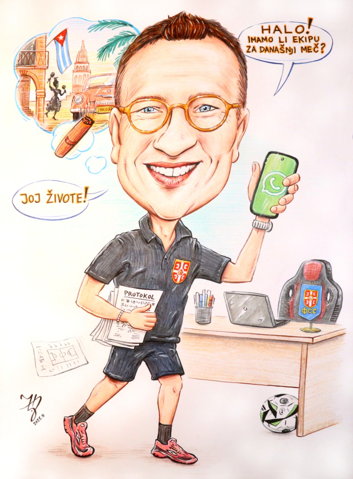 FOOTBALL MANAGER - PORTRAIT CARICATURE