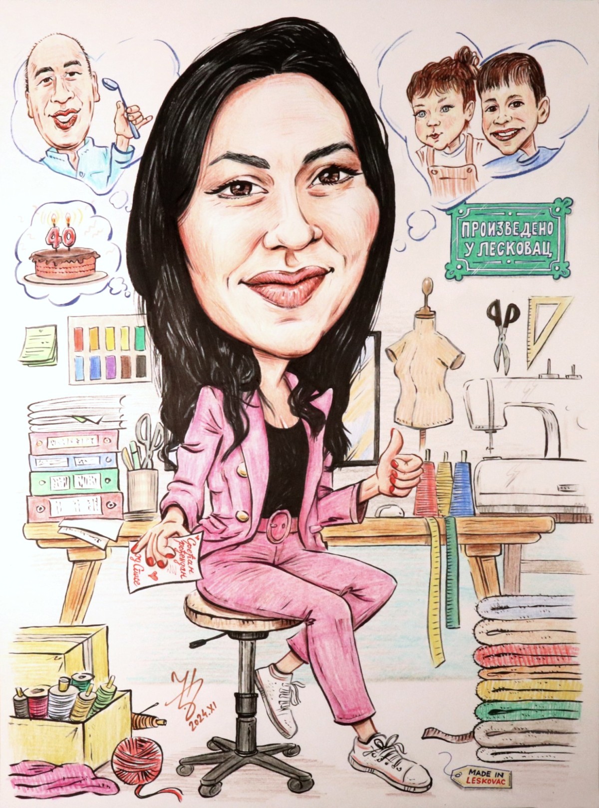IVANAS SEWING BUSINESS - PORTRAIT CARICATURE